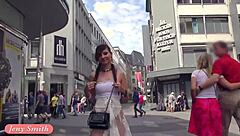 jeny smith walks in public with transparent dress and no panties