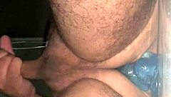Gay amateur's intense anal play with dildo