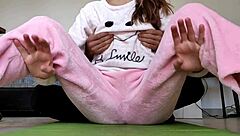 Horny Asian Stepsister Teases Wet Pussy In Pajama