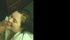 Extreme cumshot in shower with blowjob