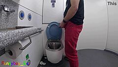 I piss and then jerk off my hot cock in the toilet on a moving train?