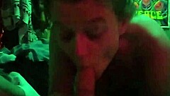 Girlfriend gives suggestive blowjob to big monster cock homemade.