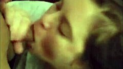 Extreme cumshot in shower with blowjob