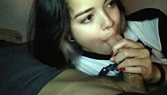 Beautiful teen White Moon enjoys a relaxing evening with deep conversation