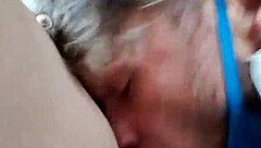 Gay blowjob action in a car