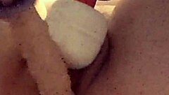 Blindfolded wife submits to mature masked play