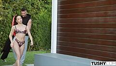 tushy petite anal-queen alexis is eager for her trainer's intense session