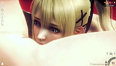 honey select 2 lesbian marie rose and nyotengu lick each other's big tits and asses