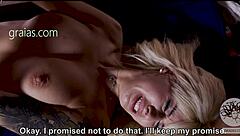 blonde teen gets whipped brutally in bdsm session, leaving bruises on her pussy