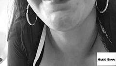 Watch Aysla Andrade Rip Clothes for Interracial Striptease!