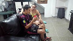 latina stepbro gets licked after soccer exhaustion!
