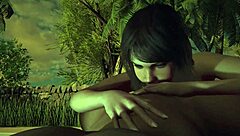 good girl trying big cock in mouth in 3d porn