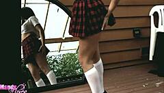 Outdoor Strip Tease By Brunette Goddess