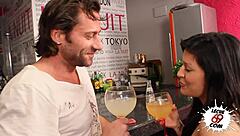 latina blowjob cumshot caught on voyeur cam