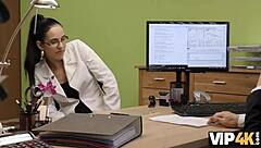 vip4k agent approves brunette nympho for hot sex action interview