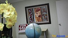 Bold masturbation in office