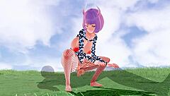 This 3D hentai features big ass and tits in fishnet getting ridden