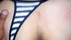 Penetrating my wife's big ass feels amazing. Her moans drive me wild.