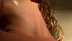 Dahlia indulges in naughty shower masturbation.