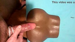 Amateur Fucks Black Toy And Cums On It