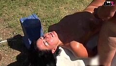 Cum Hungry Slut Receives Outdoor Blowbang And Bukkake Coverage