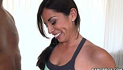 yoga girl takes big black cock