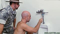 Straight and gay soldiers in intense anal training