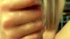 Girlfriend Jerks Off Boyfriend with Small Tits in Close Up Homemade Video