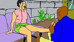 Oh, this lonely African nailcutter is so horny, craving some wild fetish action with feet and ass!