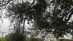 Manu fox caught masturbating naked on the train tracks