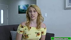 blonde teen gives massage to milf neighbor.