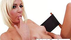 Hot blonde victoria white fingers her wet pussy solo!