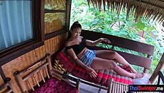 damn, asian teen 18+ pounded hard by rough client after oral