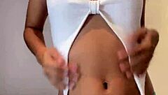 Cute 18-Year-Old Woman Records in Bathroom