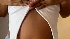 Cute 18-Year-Old Woman Records in Bathroom