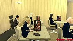 Madara, the boss of all, indulges in hardcore anal with employees