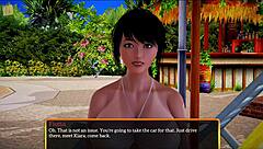 My new family game with brunette character in erotic cartoon