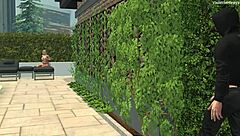 my neighbor and his bimbo stepmom flaunt big tits poolside