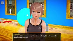 My new family game with brunette character in erotic cartoon