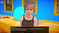 My new family game with brunette character in erotic cartoon