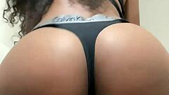 i tease with my shaved asshole in thong