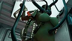 Lara's Experiment Porn 2 with Bound Machine Play