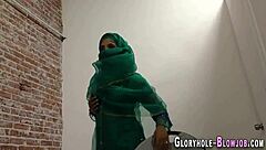 Cocksucking ho gets handjob, blowjob, and cumshot facial in interracial hardcore action.