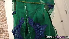 Cocksucking ho gets handjob, blowjob, and cumshot facial in interracial hardcore action.