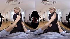 Blonde Babe Emotionally Handles Big Cock In Virtual Taboo