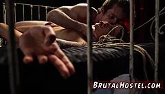 Felicity Feline and Jade in public BDSM orgy with bound and fetish themes