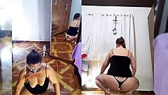 i watch mirella delic's sexy bbw striptease with fishnets and big ass