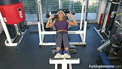 Kayla Kayden bangs hard with personal trainer