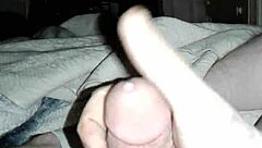 Intense masturbation session leading to powerful cum