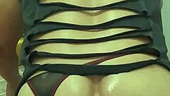 i love how this gay slut moans on the giant silicone dick